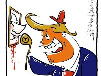 Трамп снова решил попугать Путина... Карикатура А.Петренко: t.me/PetrenkoAndryi