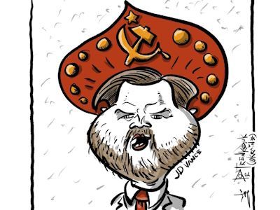 Джей Ди Вэнс. Карикатура А.Петренко: t.me/PetrenkoAndryi