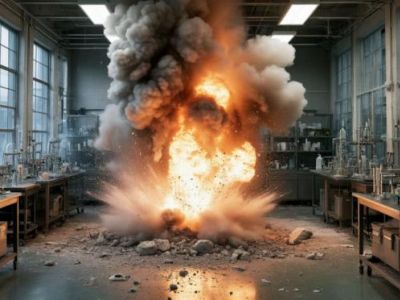 Взрыв в лаборатории. Фото: runews24.ru Взрыв в лаборатории. Фото: runews24.ru