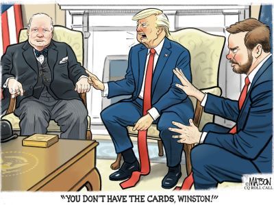 "У тебя нет карт, Уинстон!". Художник Р. Дж. Мэтсон (R.J. Matson)