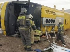 Автобус перевернулся. Фото: МЧС